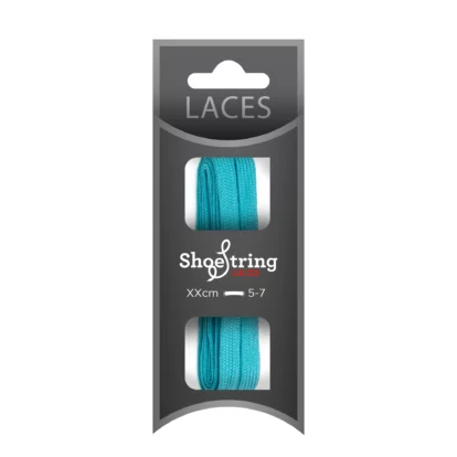 Aqua Blue Flat Laces