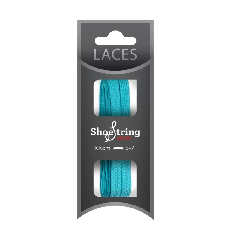 Aqua Blue Flat Laces