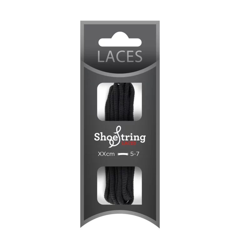 Black 114cm Knobbly firm knot Laces