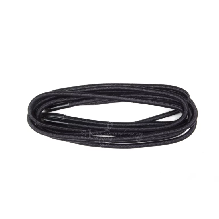 Black 75cm Round Elastic Laces