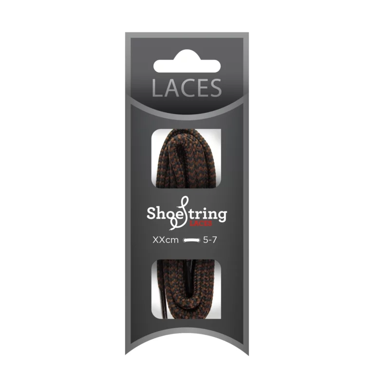 Hiking Black/Brown Dog Tooth Laces – 150cm