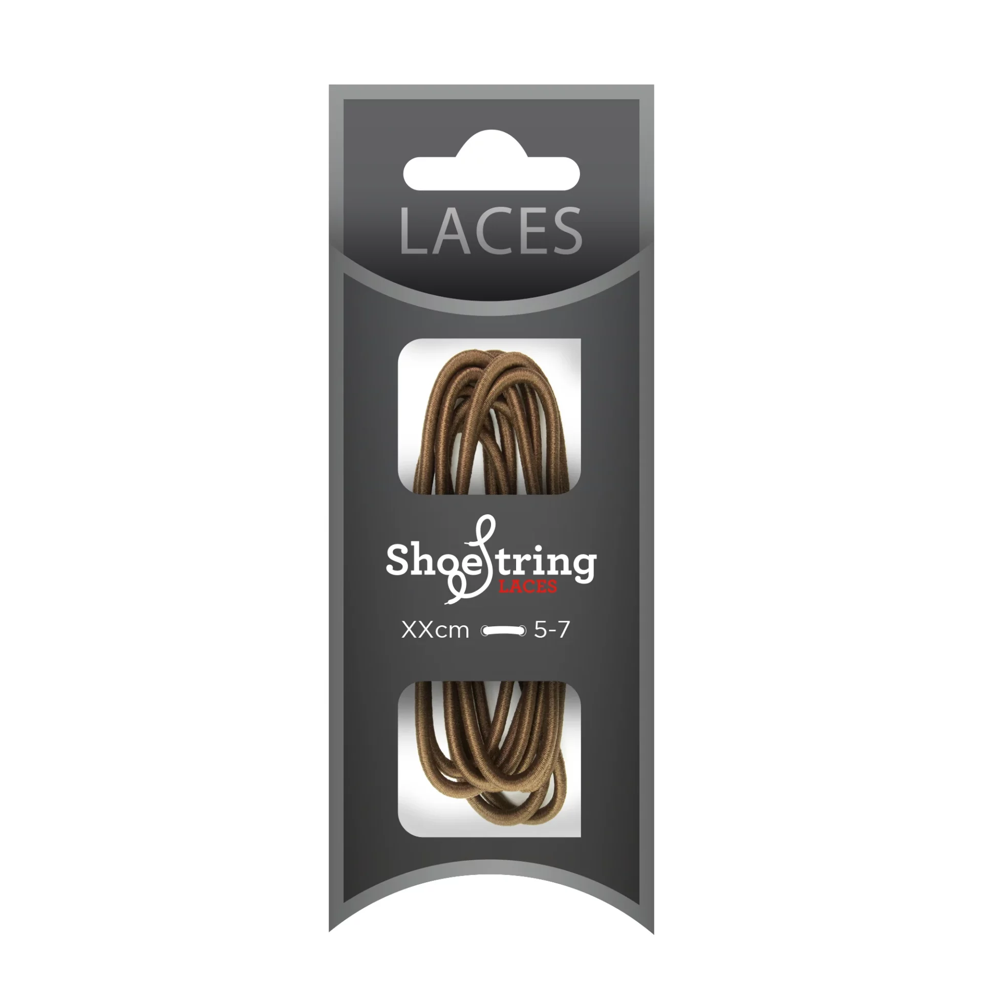 Brown One Size Round Elastic Shoe Laces Shoe String Laces