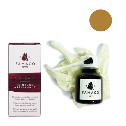 Famaco Light Brown Leather, Suede & Nubuck Permanent Dye Kit 50ml