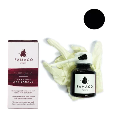 Famaco Black Leather, Suede & Nubuck Permanent Dye Kit 50ml