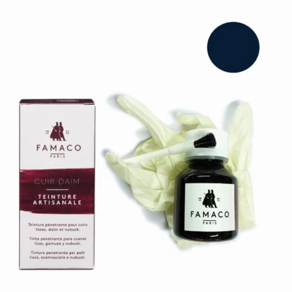 Famaco Navy Blue Leather, Suede & Nubuck Permanent Dye Kit 50ml