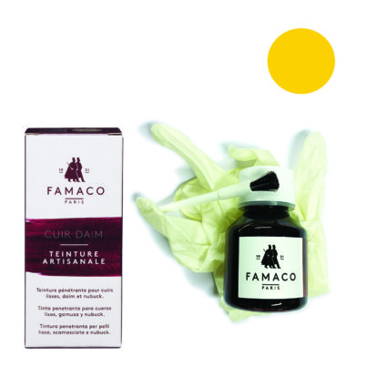 Famaco Yellow Leather, Suede & Nubuck Permanent Dye Kit 50ml