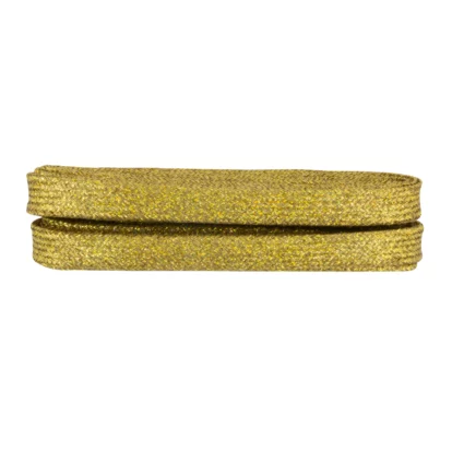 Glitter Gold Flat Laces - 120cm