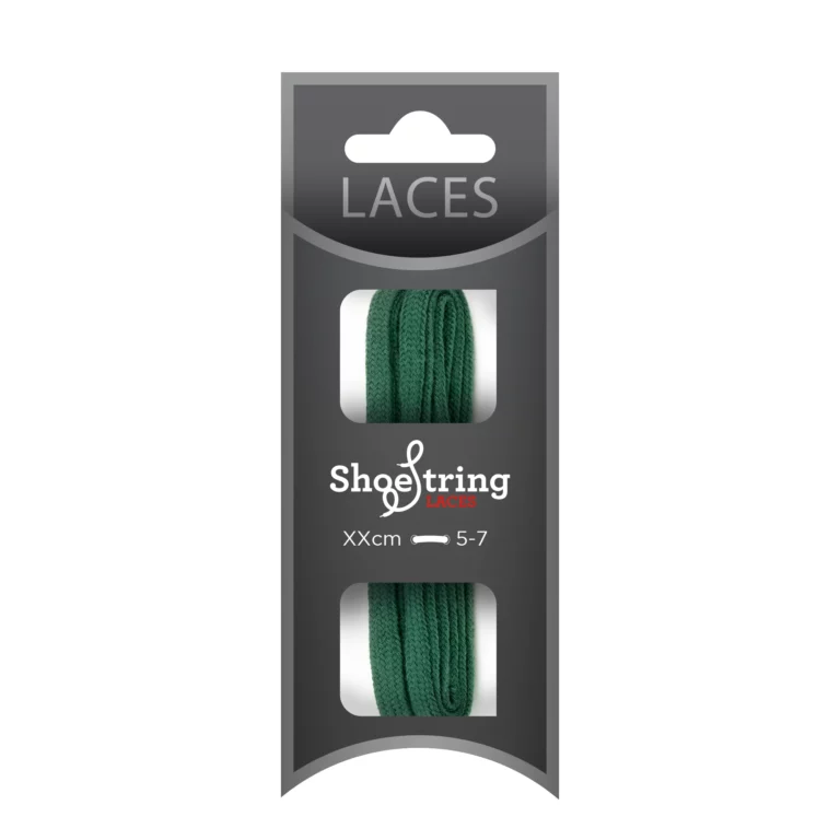 Green 60cm Flat 5mm Laces