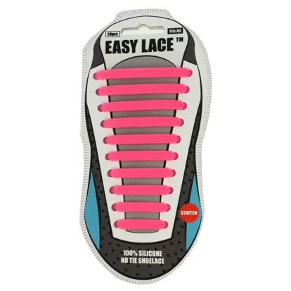 Pink Elastic self-tying Easy Laces