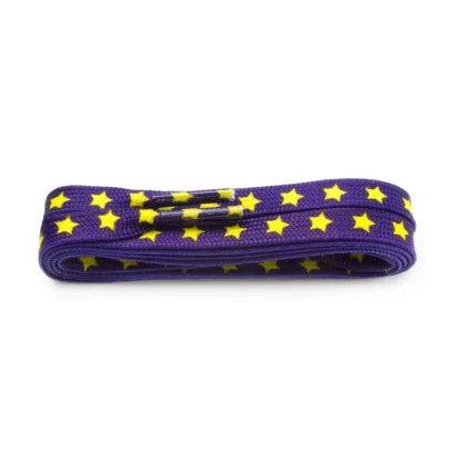 Fashion Purple Yellow Stars Laces