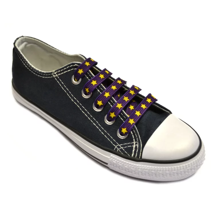 Fashion Purple Yellow Stars Laces