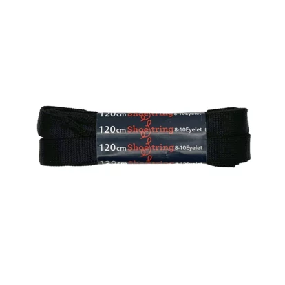 Black McQueen Style Flat Laces – 120cm