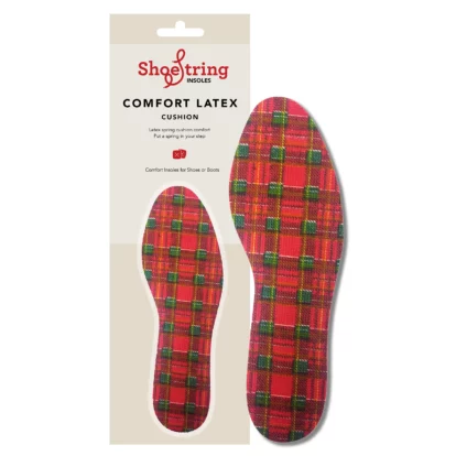 ShoeString Red Tartan Ladies & Gents Insoles