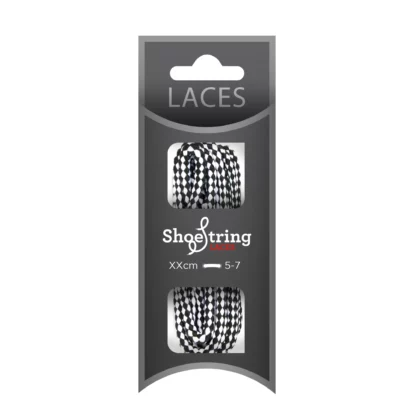 Hiking Black/White Diamond Laces – 150cm