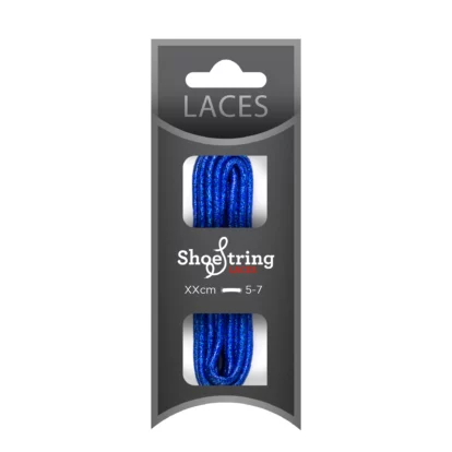 Glitter Blue Round Laces – 140cm