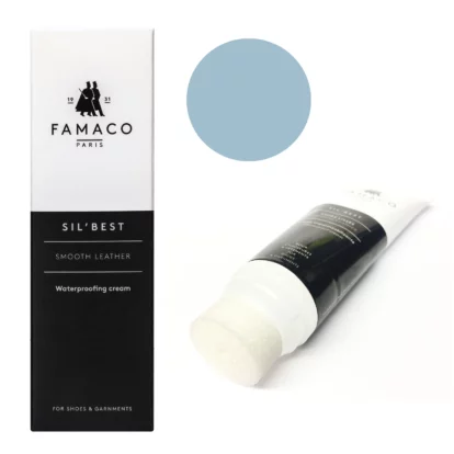 Famaco Blue Pastel Sky Ciel Sil Best Wax Cream Polish 75ml