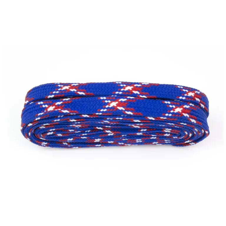 Tartan Blue Boot Flat 10mm Laces – 180cm