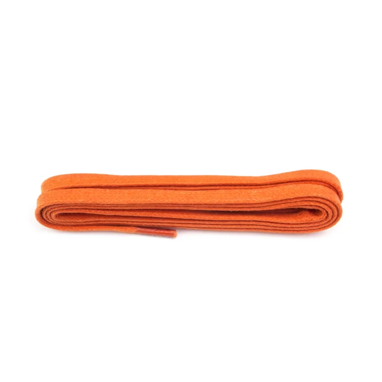 Bright Orange Waxed 5mm Flat Laces