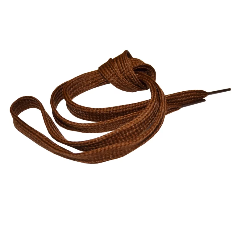 Brown 100cm Block Wide Flat Laces