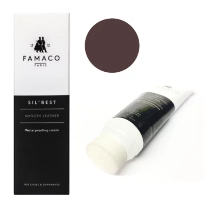 Famaco Brown Gold Mahogany Sil Best Wax Cream Polish 75ml