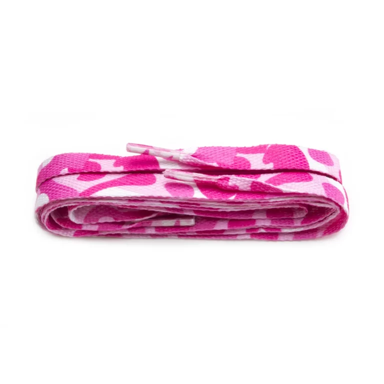 Fashion Pink Camo Fashion Narrow Laces