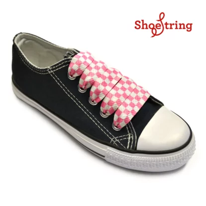 Fashion Pink/White Checkerboard Wide Laces