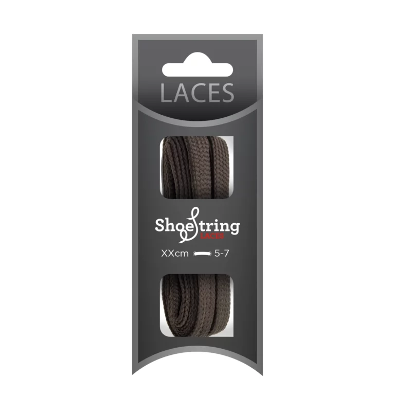 Dark Brown 100cm Block Wide Flat Laces