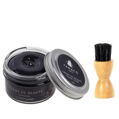 Black Cream Polish 50ml & Dauber Brush