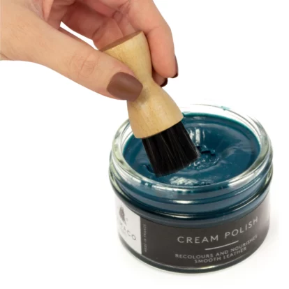 Blue Petrole Cream Polish 50ml & Dauber Brush