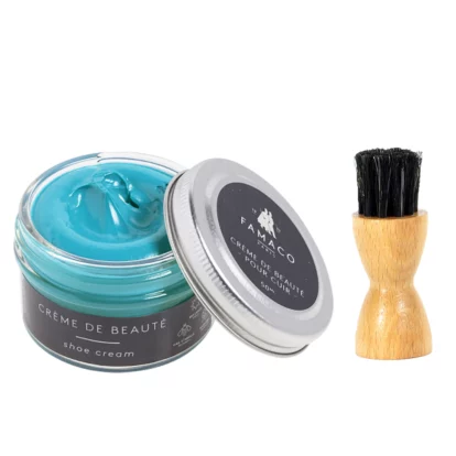 Blue Turquoise Cream Polish 50ml & Dauber Brush - Shoe String Laces