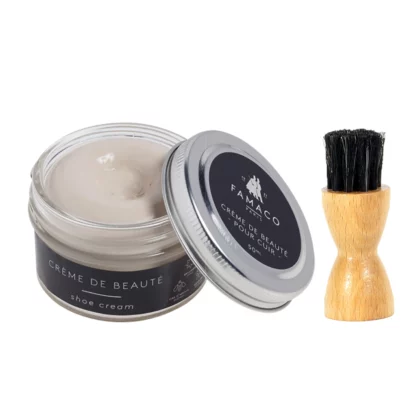 Famaco Natural Champagne Cream Polish 50ml & Dauber Brush