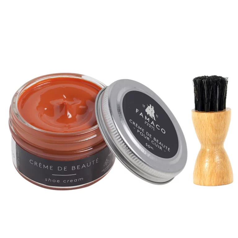 Famaco Orange Cream Polish 50ml & Dauber Brush