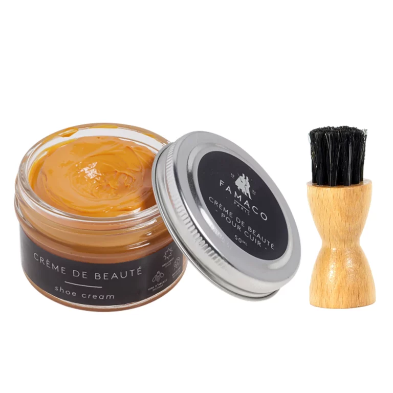 Famaco Orange Mandarine Cream Polish 50ml & Dauber Brush