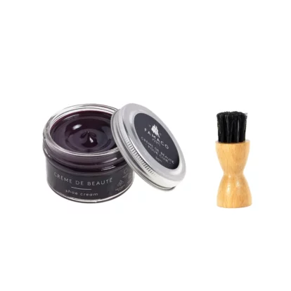 Famaco Purple Aubergine Cream Polish 50ml & Dauber Brush