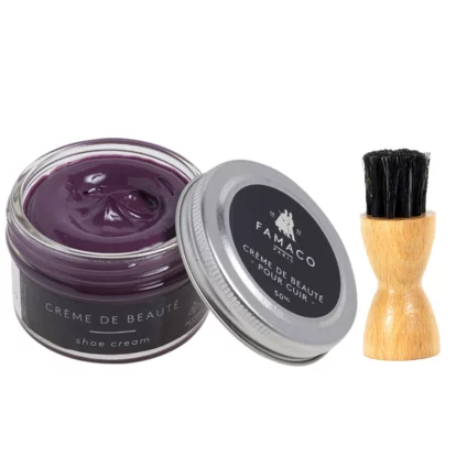 Famaco Purple Myrtille Cream Polish 50ml & Dauber Brush