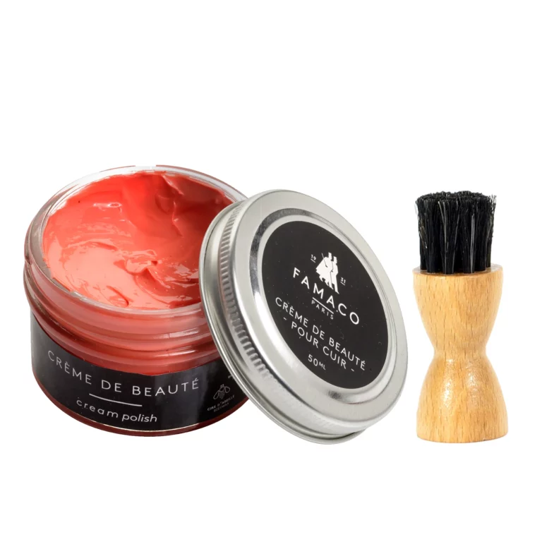 Famaco Red Minium Cream Polish 50ml & Dauber Brush