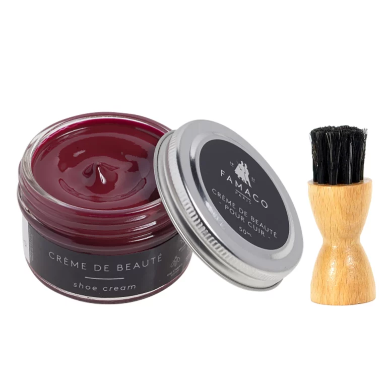 Famaco Red Black Rose Noire Cream Polish 50ml & Dauber Brush