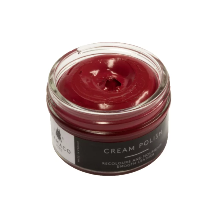 Famaco Red Rouge Automne Cream Polish 50ml & Dauber Brush