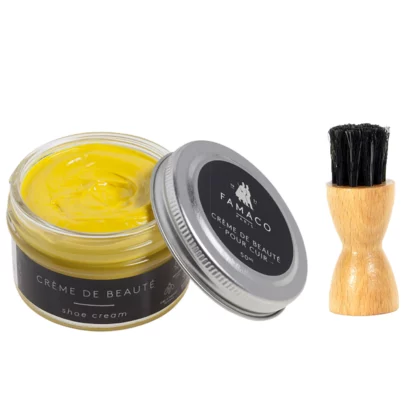 Famaco Yellow Cream Polish 50ml & Dauber Brush