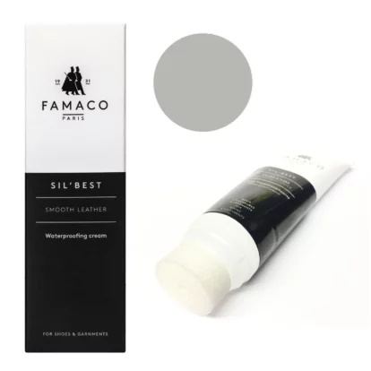 Famaco Grey Edelweiss Sil Best Wax Cream Polish 75ml