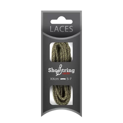 Hiking Khaki/Black Mini Black Fleck Laces – 150cm