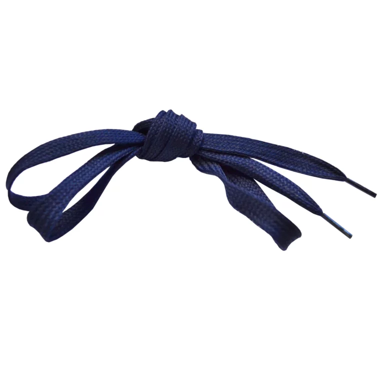 Navy Block Wide Flat Laces