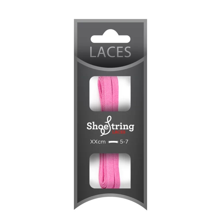 Pink Wax 5mm Flat Laces