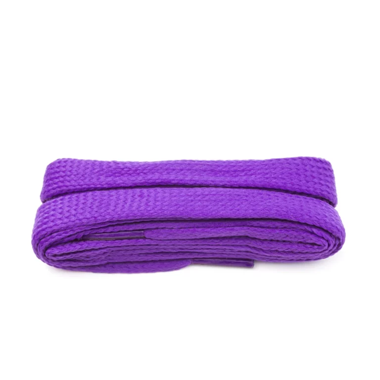 Purple 100cm Block Wide Flat Laces