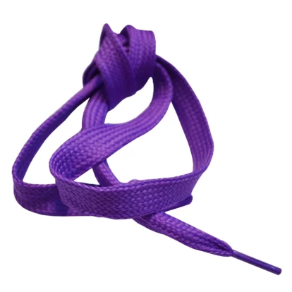 Purple 100cm Block Wide Flat Laces