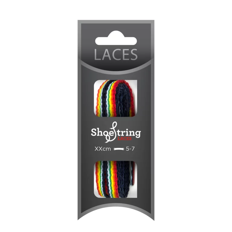 Stripey Flat Rainbow Laces