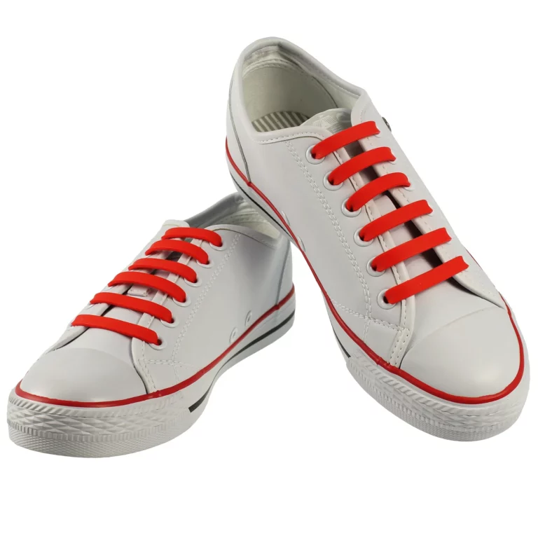 Red Flat Easy Laces – Adults