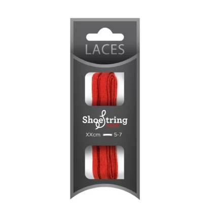 Red 60cm Flat 5mm Laces