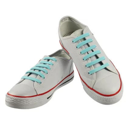 Sky Blue Easy Silicone Laces for Adults | Shoe String Laces