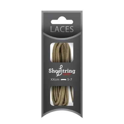 Taupe Chunky Wax Laces – 90cm